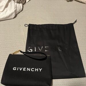 Givenchy Black Pouch with Gold Accents